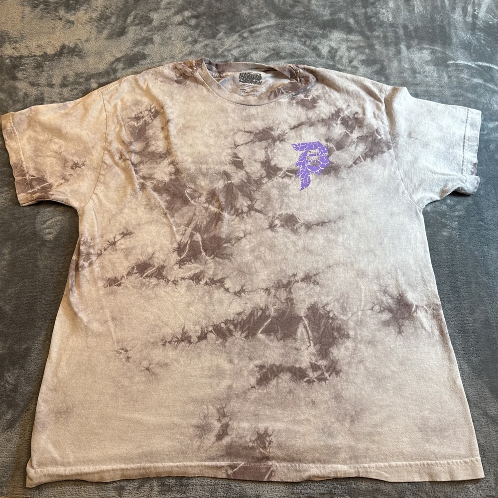 Primitive Naruto Shippuden Sasuke Shirt Mens XL Gray Tie Dye Anime Graphic Tee